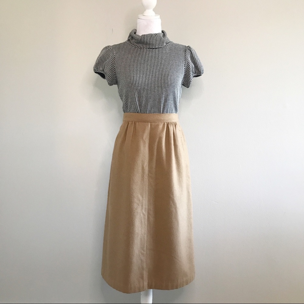 Vintage The Villagers Wool Midi Skirt